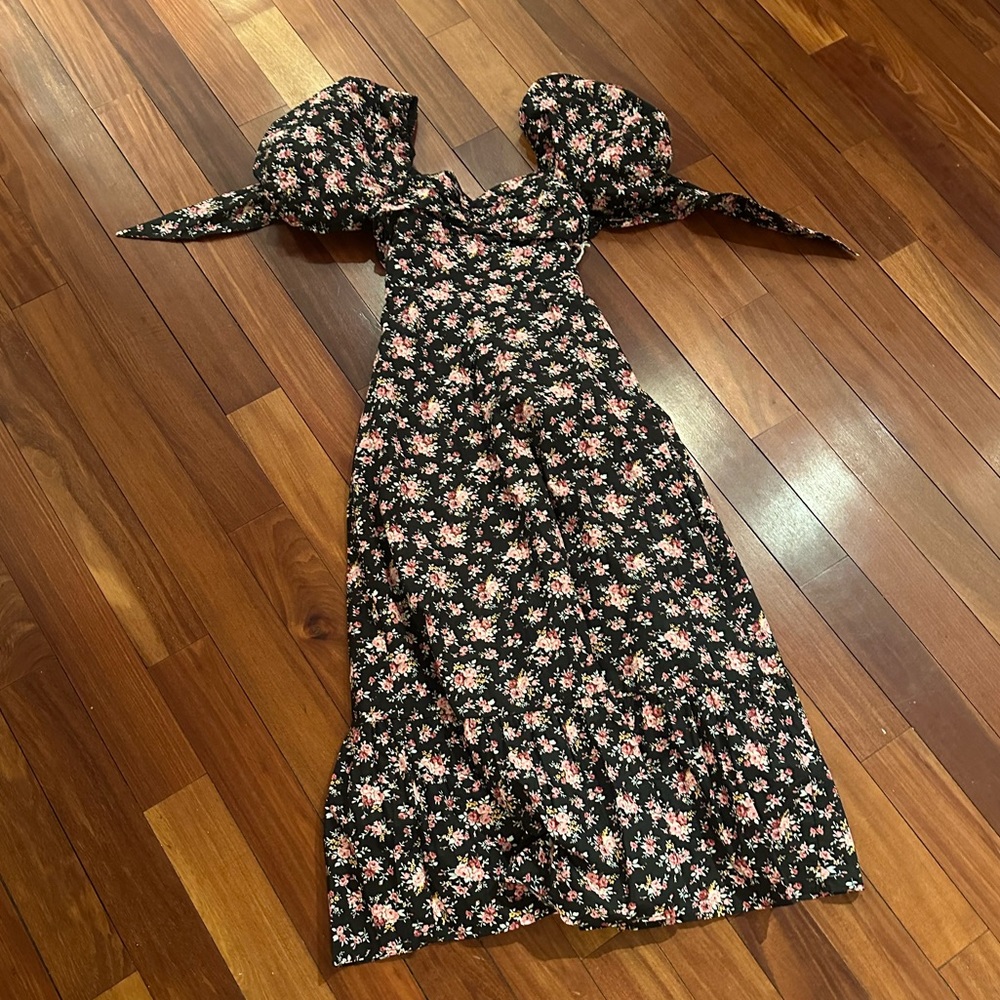Hyacinth house new black floral dress new!